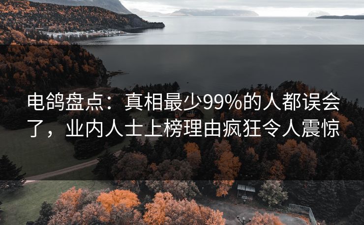 电鸽盘点：真相最少99%的人都误会了，业内人士上榜理由疯狂令人震惊